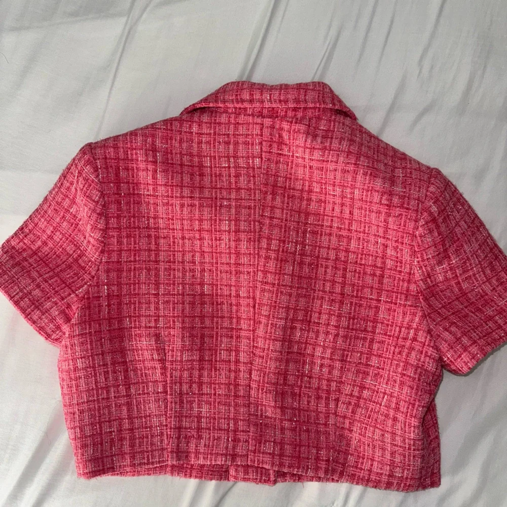 Chic Tweed Pink Skirt Set - Picture 5 of 8
